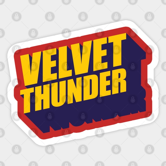 Velvet Thunder Sticker by CreativeWear